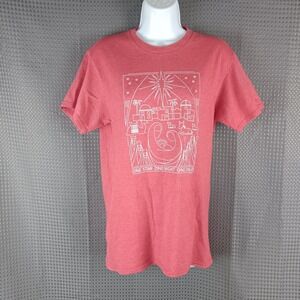 Kerusso One Star One Night One Child Nativity T-Shirt Red Adult M Christian Tee